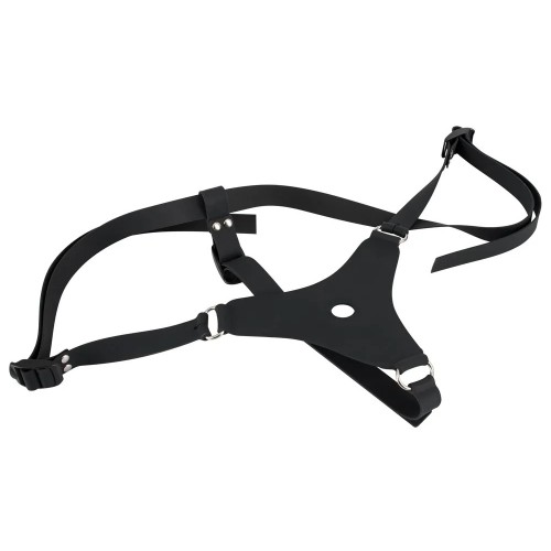 Страпон на ремне черного цвета Silicone Strap-On