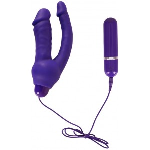 Двойной вибростимулятор фиолетового цвета Double Pleasure
