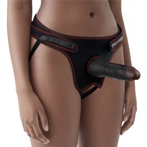 Трусики с страпоном черного цвета Easy Strapon Set 19 см