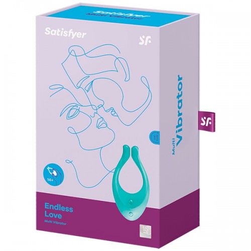 Многофункциональный вибратор для пар Satisfyer Endless Love бирюзовый ДЕФОРМИРОВАННАЯ УПАКОВКА