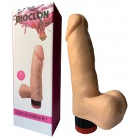 Реалистичный вибратор с объемной мошонкой 16 см