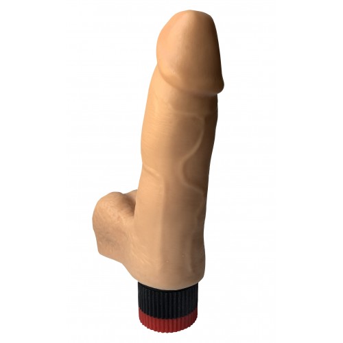 Реалистичный вибратор с объемной мошонкой 16 см