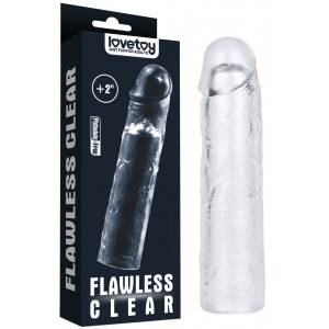 Прозрачная насадка на пенис Flawless Clear Penis Sleeve + 5 см к длине