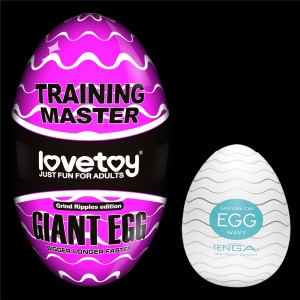 Большое яйцо-мастурбатор Giant Egg Grind Ripples Edition (иной угол)