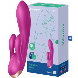 Смарт-вибратор с клиторальным стимулятором Satisfyer Double Flex фиолетовый