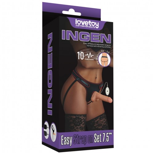 Реалистичный вибратор Ingen Easy Strapon Set 20 см ИМЕЕТ ДЕФЕКТ