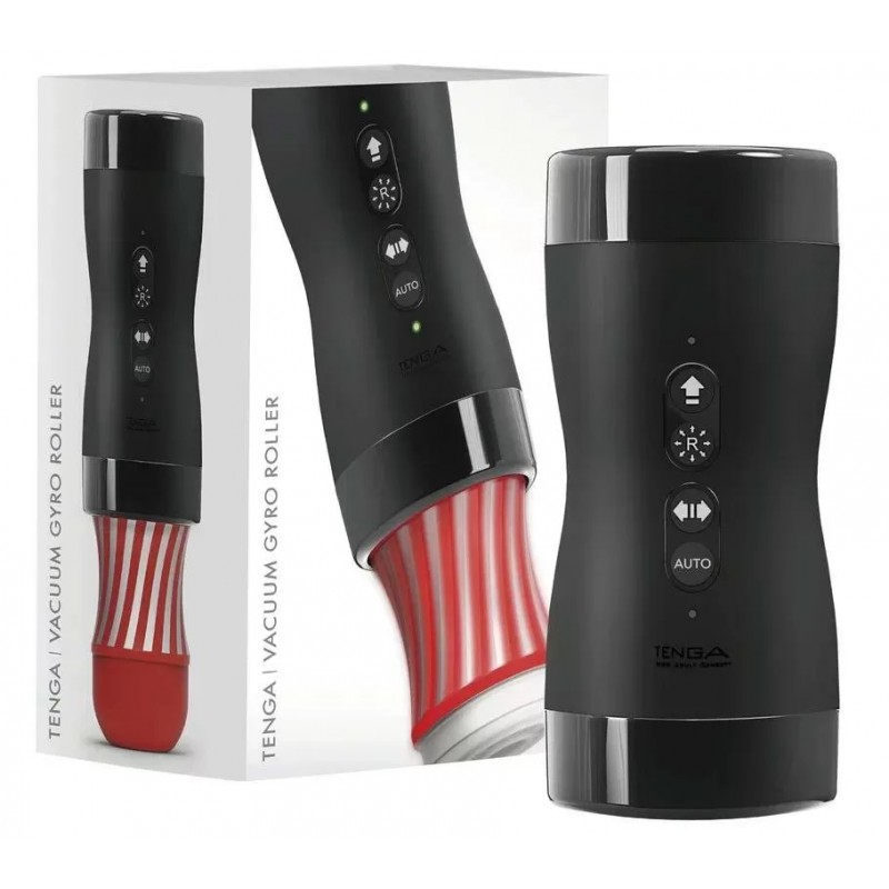 Мастурбатор с устройством для вращения и создания вакуума Tenga Vacuum Gyro Roller