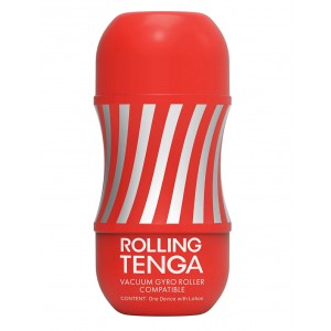 Мастурбатор с устройством для вращения и создания вакуума Tenga Vacuum Gyro Roller (иной угол)