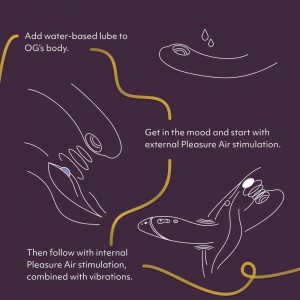 Вакуумный стимулятор точки G с вибрацией Womanizer OG черный (иной угол)