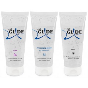 Набор гелей-любрикантов на водной основе Just Glide 3 х 200 мл