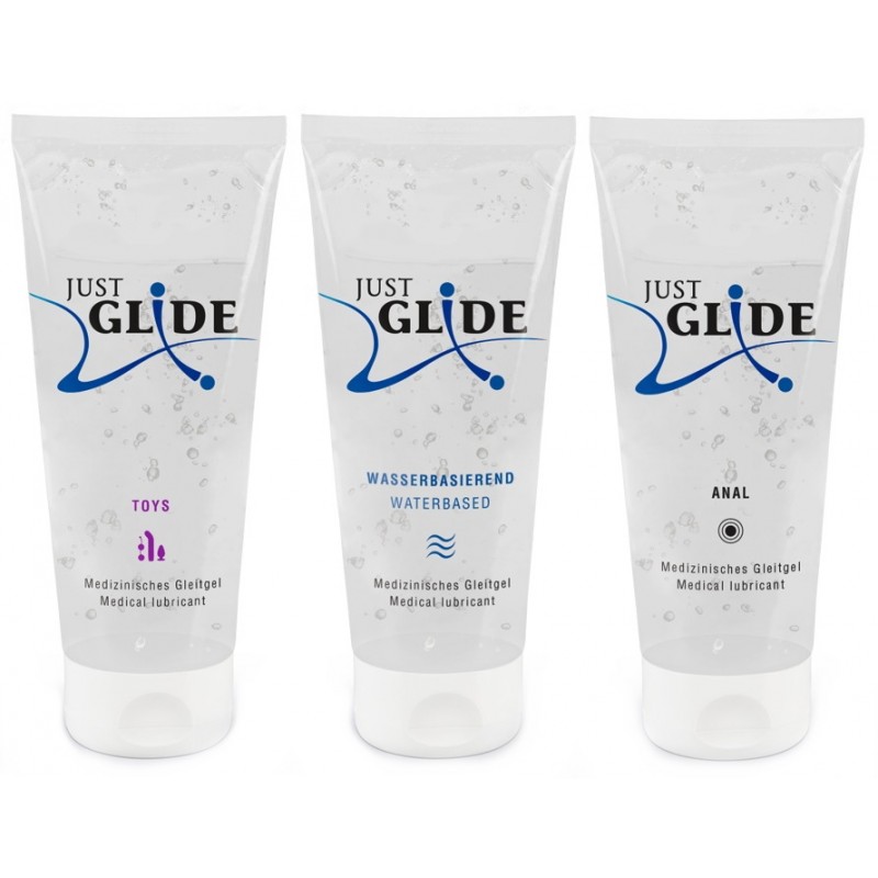 Набор гелей-любрикантов на водной основе Just Glide 3 х 200 мл