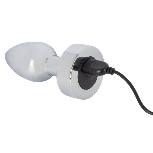 Металлическая анальная пробка с вибрацией Heavy Metal Butt Plug