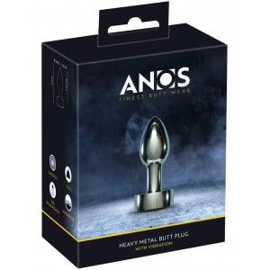 Металлическая анальная пробка с вибрацией Heavy Metal Butt Plug (иной угол)