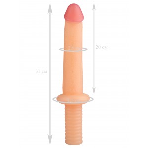 Анальный жезл Реалистичный Фаллос с рукоятью Faak 31 см (иной угол)