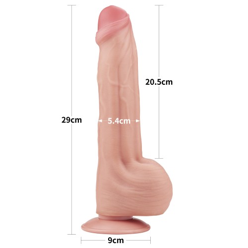 Реалистичный фаллоимитатор с эффектом двойной кожи Lovetoy Sliding-Skin Dual Layer Dong 29 см