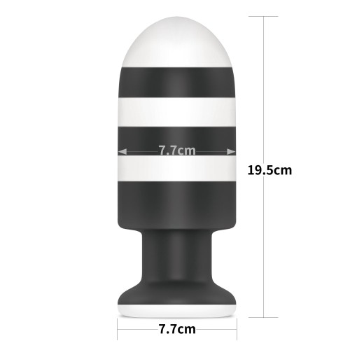 Черно-белая анальная пробка X-Missioner Butt Plug 19,5 см