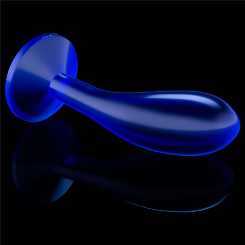 Стимулятор простаты Lovetoy Flawless Clear Prostate Plug синего цвета 15 см