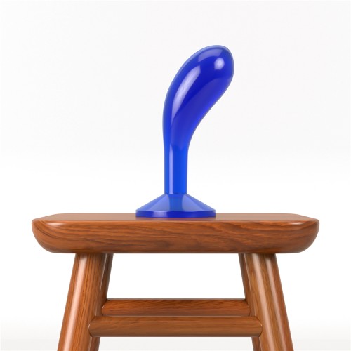 Стимулятор простаты Lovetoy Flawless Clear Prostate Plug синего цвета 15 см