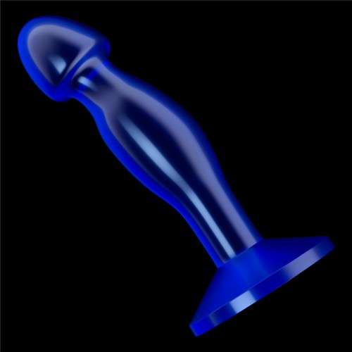 Анальная втулка Lovetoy Flawless Clear Prostate Plug синего цвета 17 см