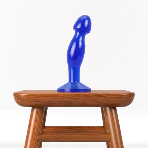 Анальная втулка Lovetoy Flawless Clear Prostate Plug синего цвета 17 см