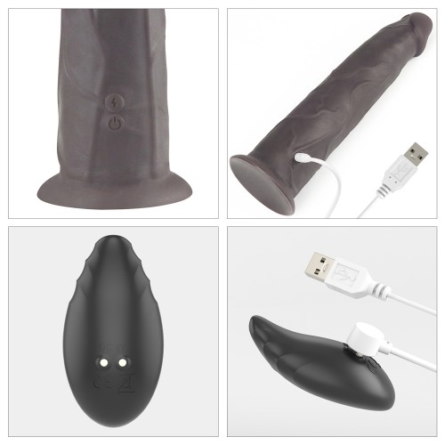 Реалистичный вибратор-мулат с ротацией Dual Layered Silicone Rotator 23 см