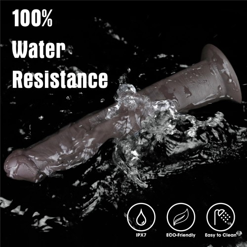Реалистичный вибратор-мулат с ротацией Dual Layered Silicone Rotator 25 см