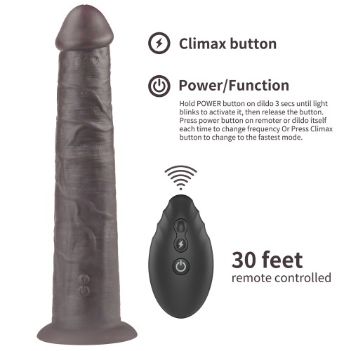 Реалистичный вибратор-мулат с ротацией Dual Layered Silicone Rotator 25 см