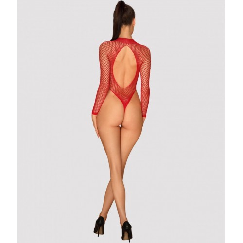Сексуальное красное боди в крупную сеточку XL/XXL