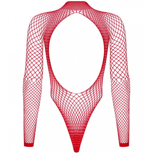 Сексуальное красное боди в крупную сеточку XL/XXL