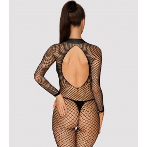 Боди-комбинезон в сетку с рукавами и открытым доступом XL/XXL (иной угол)