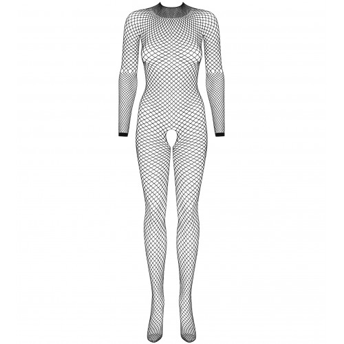 Боди-комбинезон в сетку с рукавами и открытым доступом XL/XXL