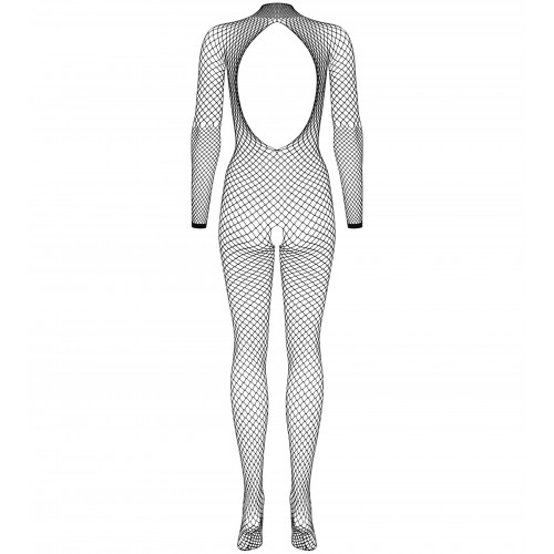 Боди-комбинезон в сетку с рукавами и открытым доступом XL/XXL