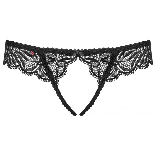 Пикантные кружевные трусики с открытым доступом Contica L/XL
