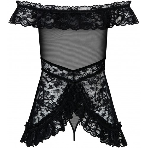 Игривый кружевной бэби-долл с трусиками-стрингами Flores L/XL