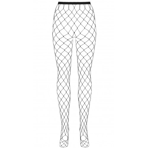 Сексуальные черные колготки в крупную сетку XL/XXL