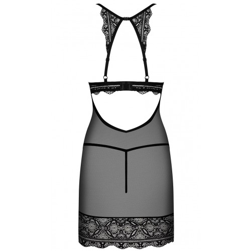 Соблазнительная полупрозрачная сорочка с трусиками-стрингами Renelia L/XL