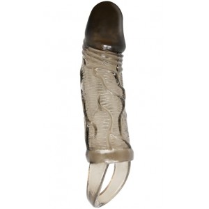 Увеличивающая насадка на пенис с петлей под мошонку Penis Sleeve Brayden + 3 см (иной угол)