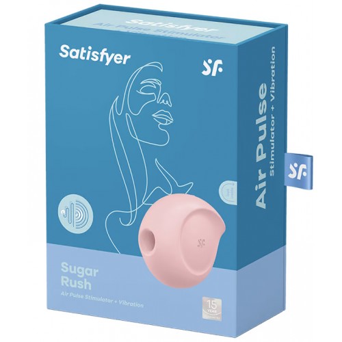 Вакуумно-волновой стимулятор с вибрацией Satisfyer Sugar Rush розовый