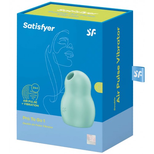 МЯГКАЯ ВАКУУМНАЯ УПАКОВКА Вакуумно-волновой стимулятор с вибрацией Satisfyer Pro To Go 1 мятный