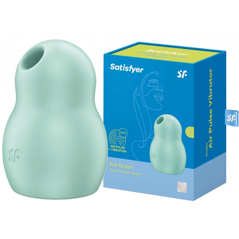МЯГКАЯ ВАКУУМНАЯ УПАКОВКА Вакуумно-волновой стимулятор с вибрацией Satisfyer Pro To Go 1 мятный