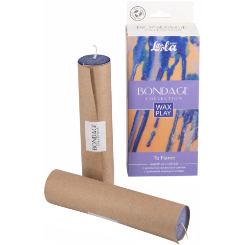 Набор из 2 низкотемпературных Wax Play свечей Bondage To Flame 160 гр