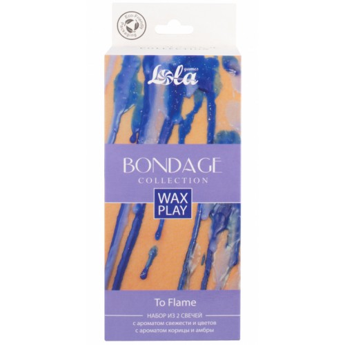Набор из 2 низкотемпературных Wax Play свечей Bondage To Flame 160 гр