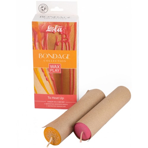 Набор из 2 низкотемпературных Wax Play свечей Bondage To Heat Up 160 гр 