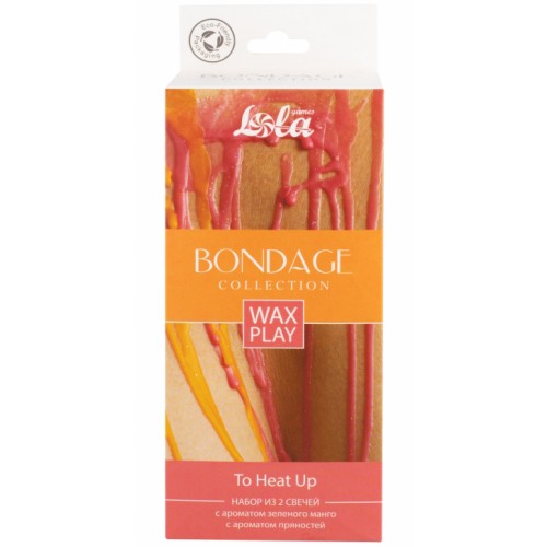 Набор из 2 низкотемпературных Wax Play свечей Bondage To Heat Up 160 гр 