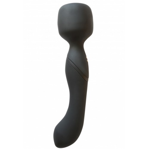 Двусторонний вибромассажер с подогревом Heating Wand Black