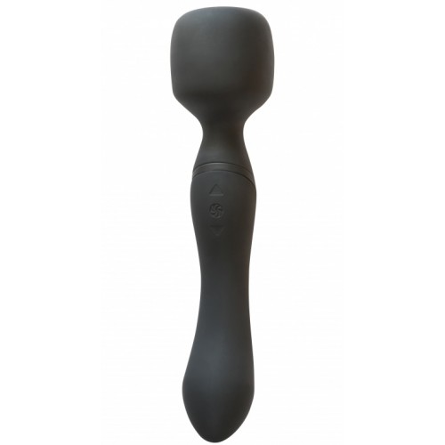 Двусторонний вибромассажер с подогревом Heating Wand Black