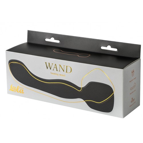 Двусторонний вибромассажер с подогревом Heating Wand Black