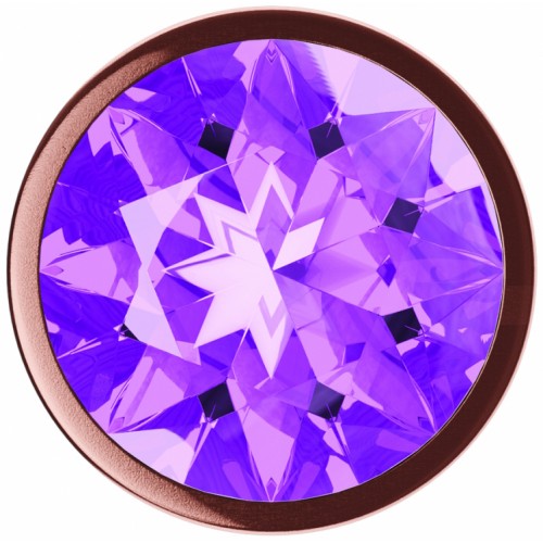 Анальная пробка Diamond Amethyst Shine S розовое золото