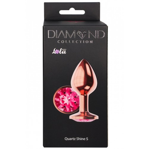 Анальная пробка Diamond Quartz Shine S розовое золото