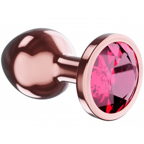 Анальная пробка Diamond Ruby Shine S розовое золото